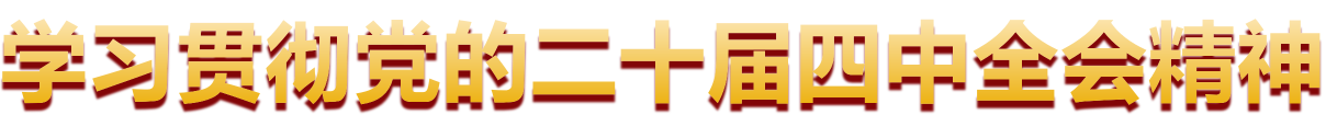 学习贯彻党的二十届四中全会精神